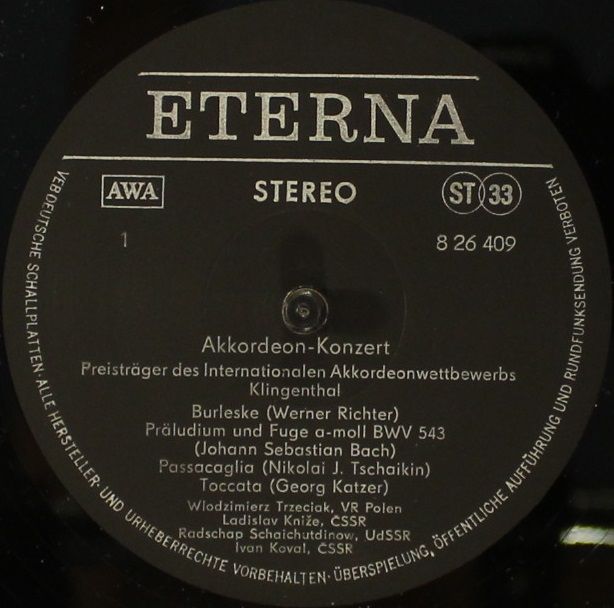 Eterna 8 26 409 - Johann Sebastian Bach, Johann Strauss Jr., Jin - Image 4