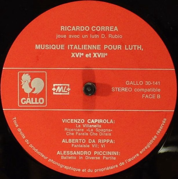Gallo (4) 30-141 - Ricardo Corréa - Musique Itallienne Pour le L - Image 6
