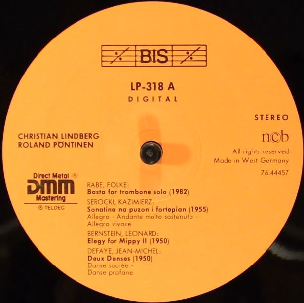 BIS LP-318 - Christian Lindberg, Roland Pöntinen - The Burlesque - Image 5