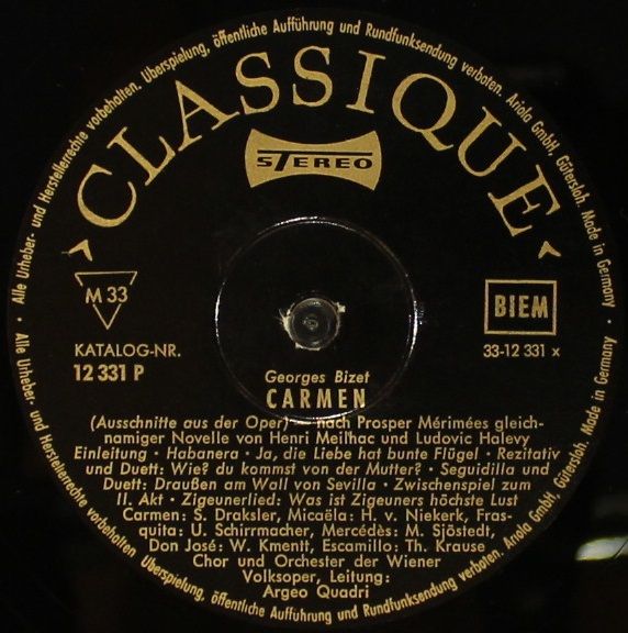 ›Classique‹ 12 331 - Georges Bizet, Chor Der Wiener Volksoper, W - Image 4