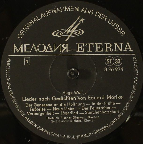 Melodia Eterna 8 26 974 - Hugo Wolf, Dietrich Fischer-Dieskau, S - Image 3