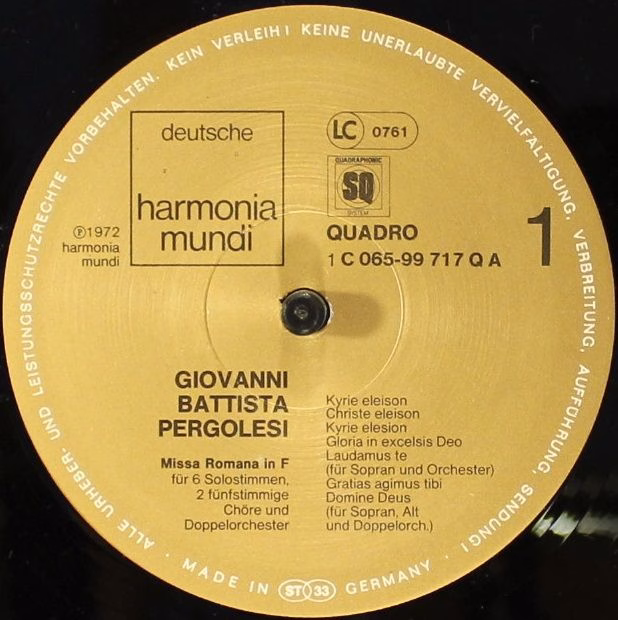 Deutsche Harmonia Mundi 1C 065-99 717 Q - Giovanni Battista Perg - Image 5