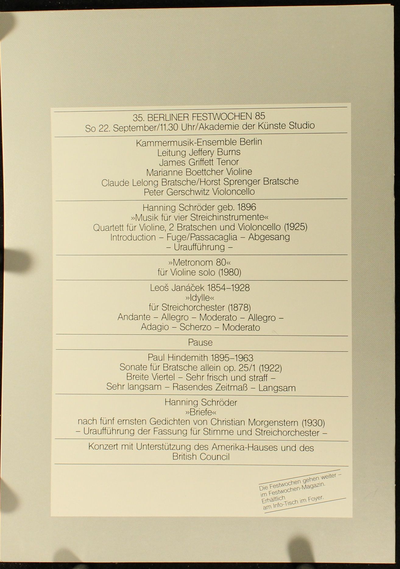 Thorofon MTH 258 - Hanning Schröder - Mond Und Menschen - Kammer - Image 3