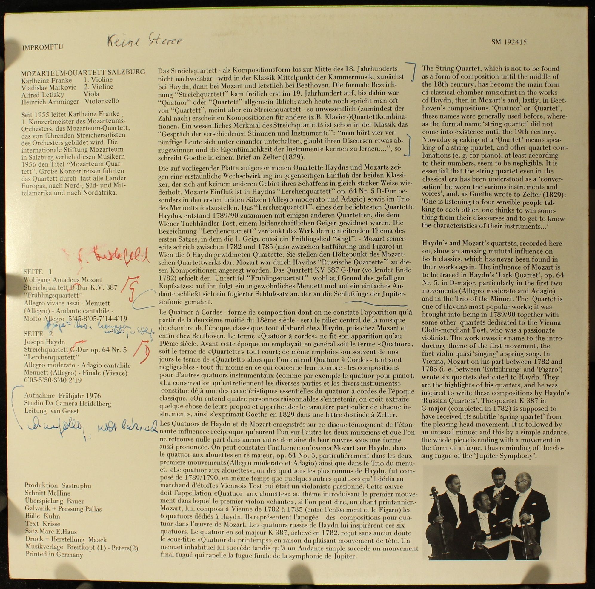 Impromptu SM 192415 - Joseph Haydn, Wolfgang Amadeus Mozart, Moz - Image 2