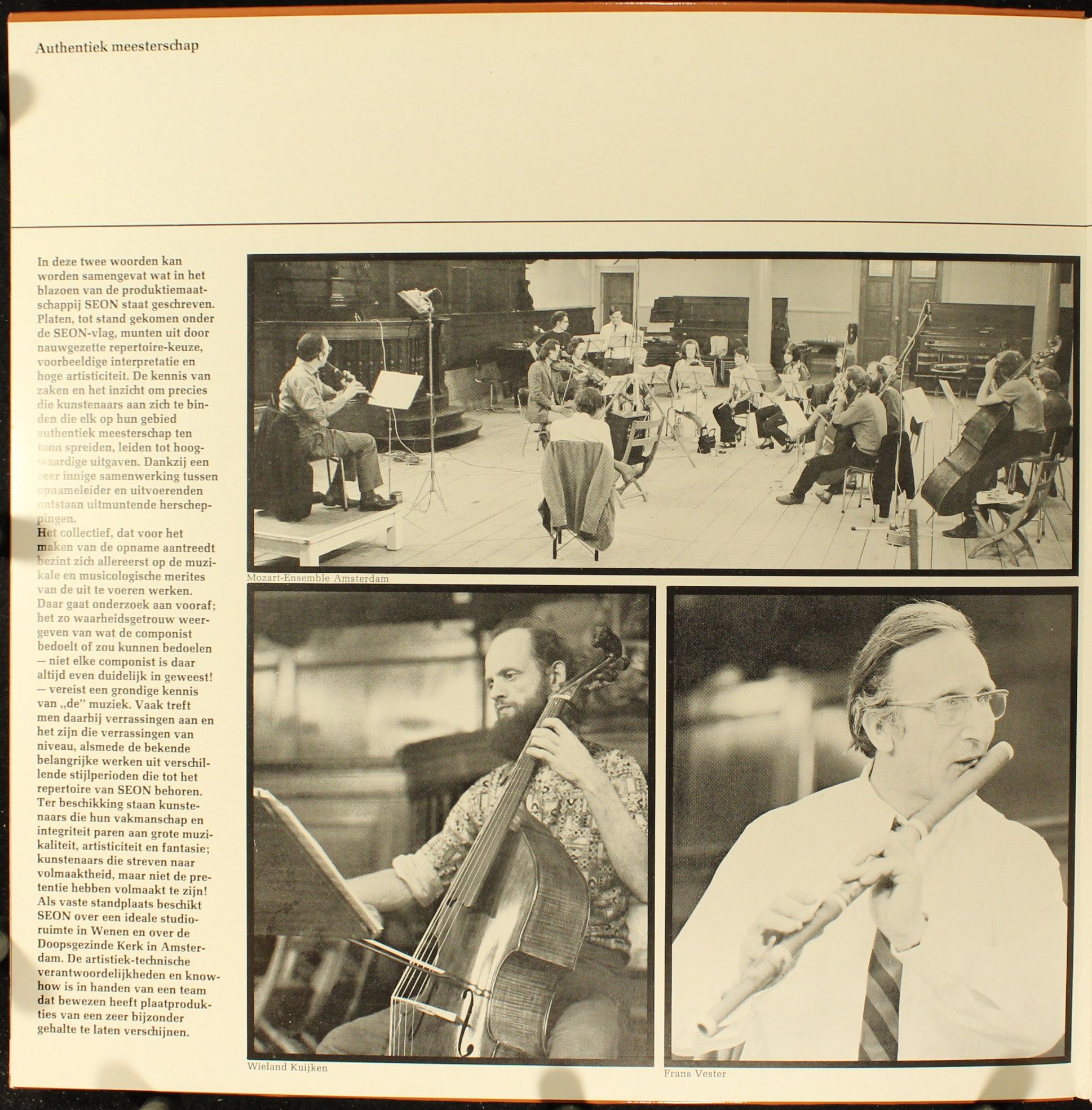 Philips 6833 107 - Gustav Leonhardt, Frans Brüggen, Frans Vester - Image 2