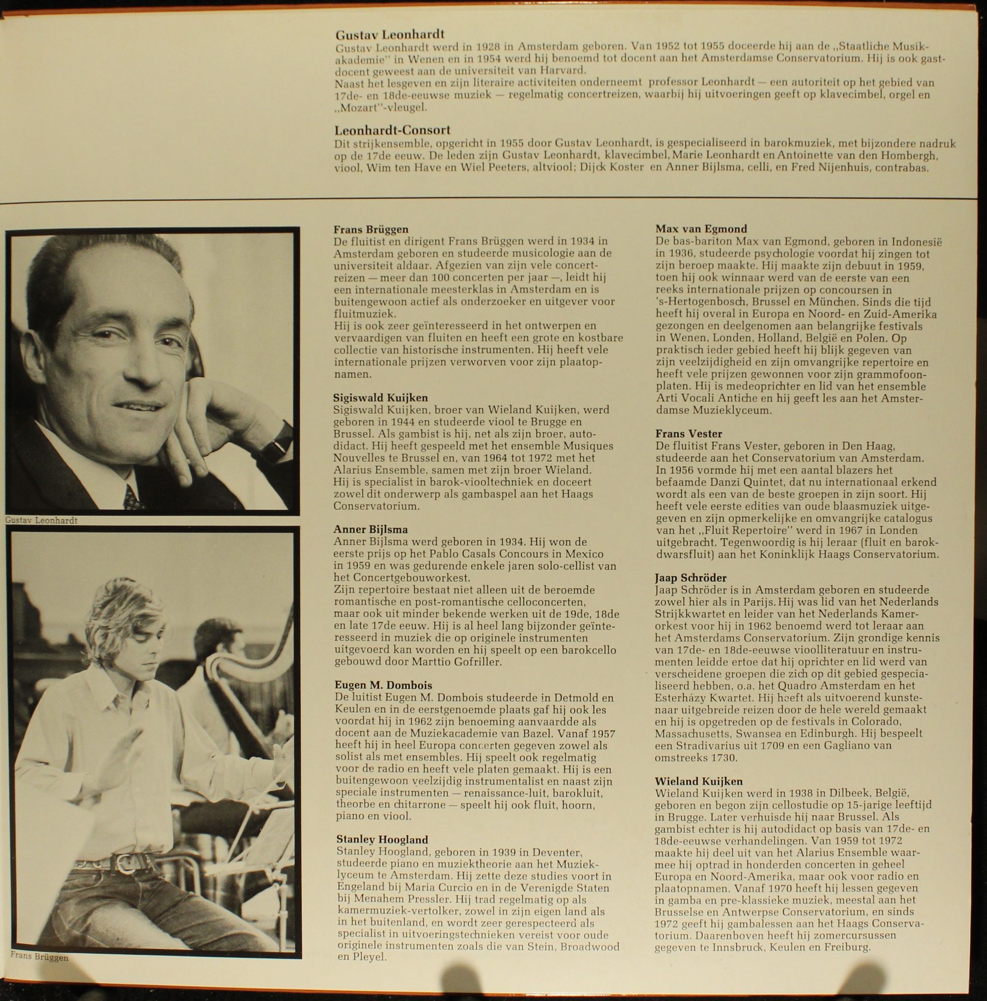 Philips 6833 107 - Gustav Leonhardt, Frans Brüggen, Frans Vester - Image 3