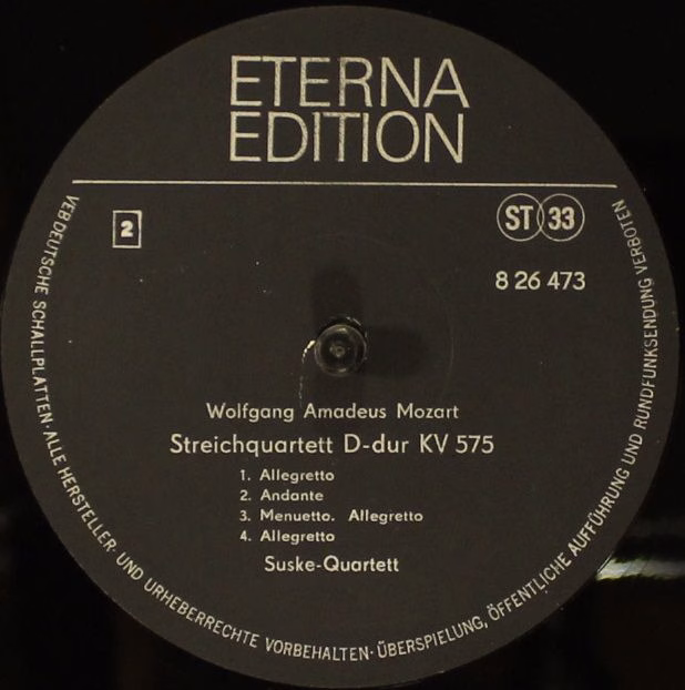 Eterna 8 26 473 - Wolfgang Amadeus Mozart, Suske-Quartett - Stre - Image 3
