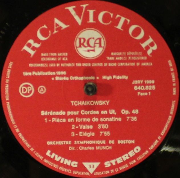 RCA Victor 640.825 - Pyotr Ilyich Tchaikovsky, Charles Munch, Bo - Image 3