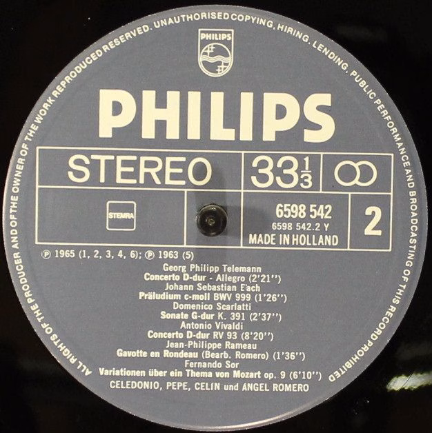 Philips 6747 428 - The Romeros - Die Könige Der Klassischen Gita - Image 7