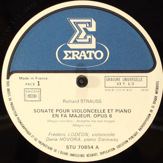 Erato STU 70854 - Frédéric Lodéon, Daria Hovora, Richard Strauss - Image 5