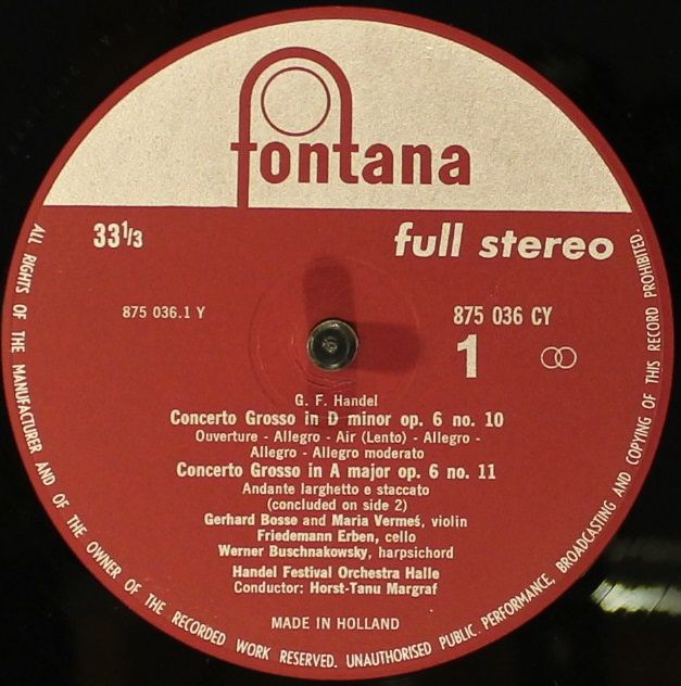 Fontana 875 036 CY - Georg Friedrich Händel, Händel Festspiel-Or - Image 3