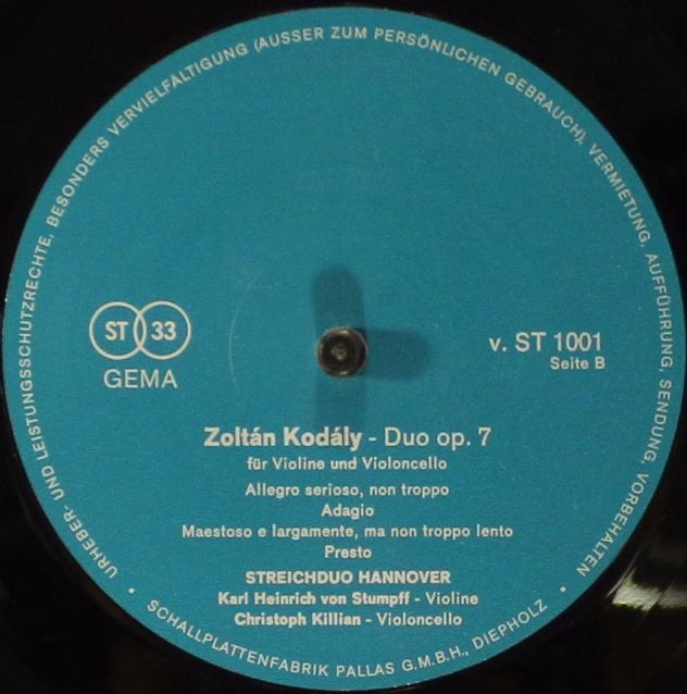 Not On Label v. ST 1001 - Maurice Ravel, Zoltán Kodály, Streichd - Image 3