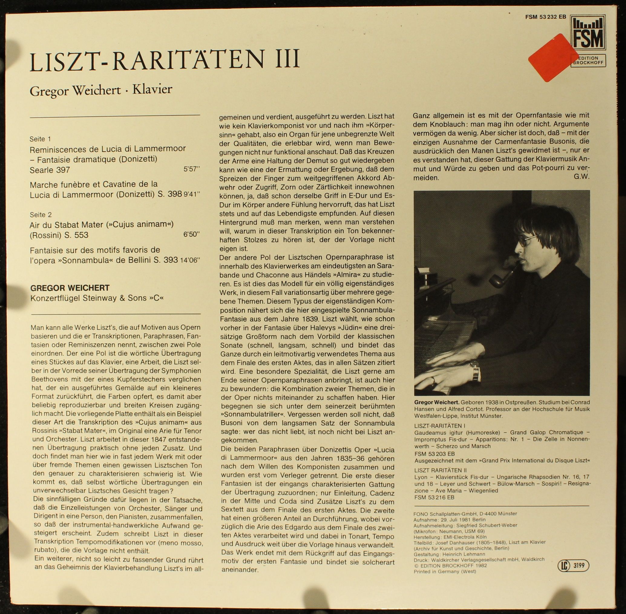 FSM Edition Brockhoff FSM 53 232 EB - Franz Liszt, Gregor Weiche - Image 2