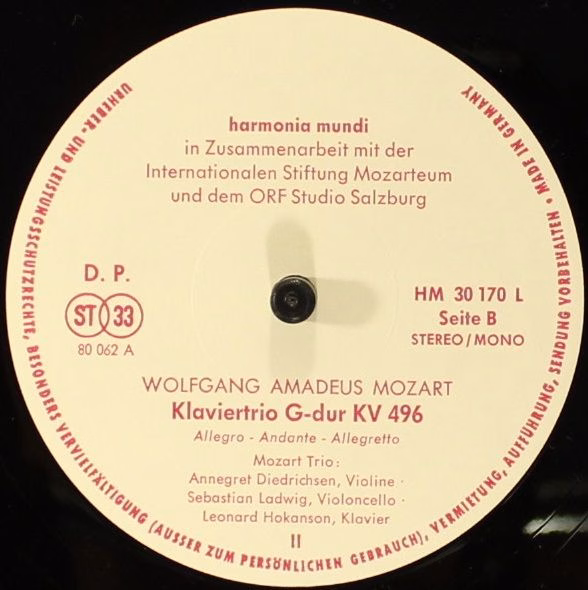 Harmonia Mundi HM 30172 L - Wolfgang Amadeus Mozart, Das Mozart- - Image 11