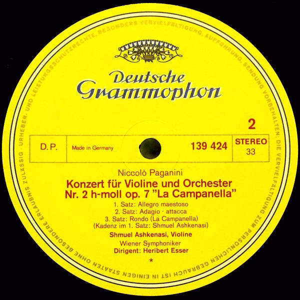 Deutsche Grammophon 139 424 SLPM - Niccolò Paganini, Shmuel Ashk - Image 4