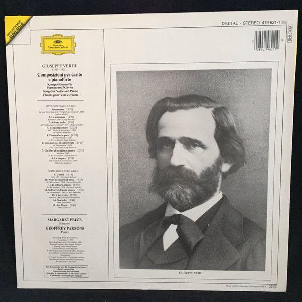Deutsche Grammophon 419 621-1 - Giuseppe Verdi, Margaret Price, - Image 2