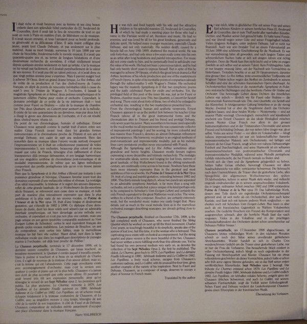 Erato NUM 75059 - Ernest Chausson, Jessye Norman, Michel Dalbert - Image 3