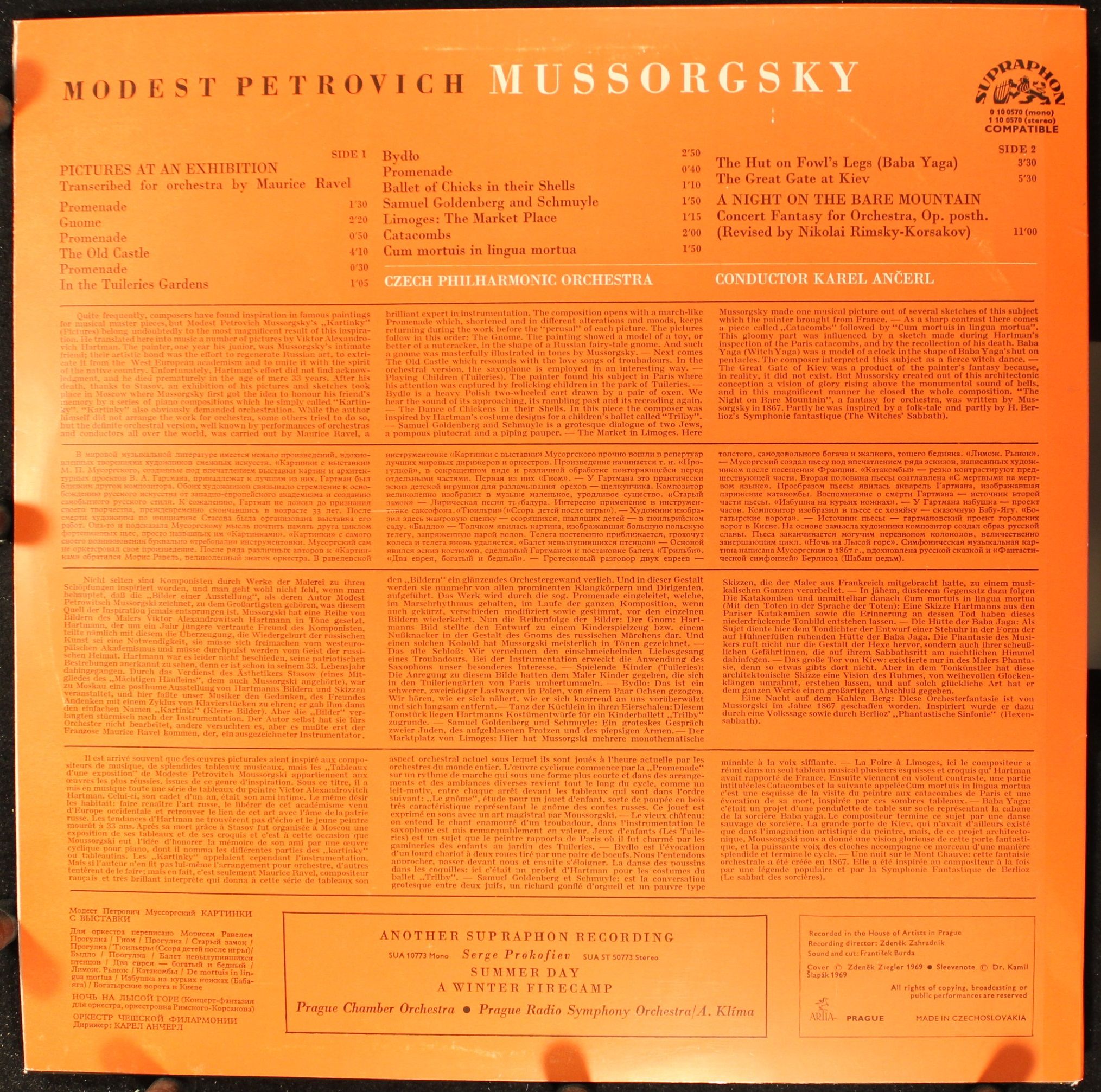 Supraphon 1 10 0570 - Modest Mussorgsky, The Czech Philharmonic - Image 2