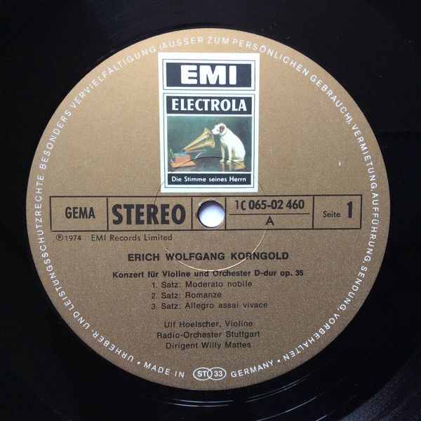 His Master's Voice 1C 065-02460 - Ulf Hoelscher, Erich Wolfgang - Image 3