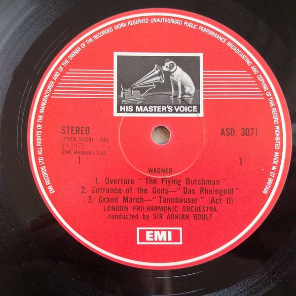 His Master's Voice ASD 3071 - Richard Wagner, London Philharmoni - Image 3