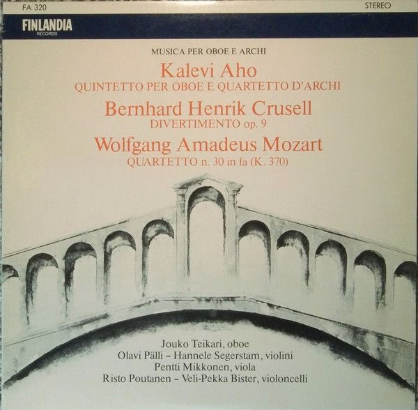 Finlandia Records FA 320 - Kalevi Aho, Bernhard Henrik Crusell,