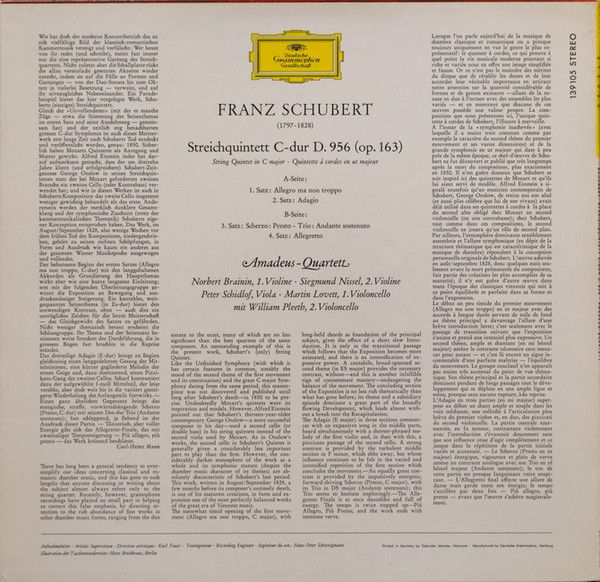 Deutsche Grammophon 139 105 SLPM - Franz Schubert, Amadeus-Quart - Image 2
