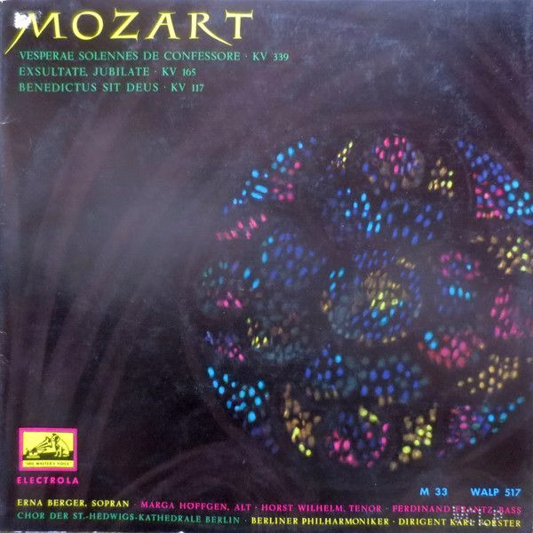 His Master's Voice WALP 517 - Wolfgang Amadeus Mozart, Erna Berg