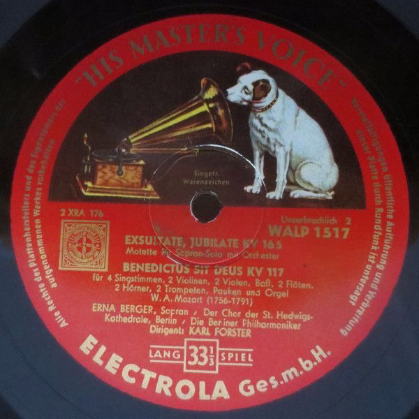 His Master's Voice WALP 517 - Wolfgang Amadeus Mozart, Erna Berg - Image 4
