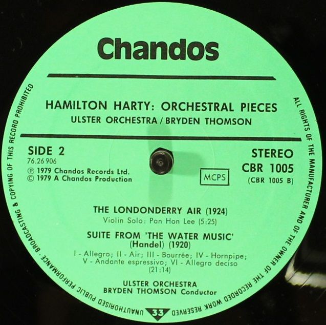 Chandos CBR 1005 - Sir Hamilton Harty - A John Field Suite / The - Image 4