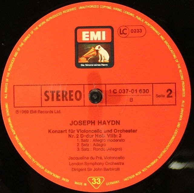 His Master's Voice 1C 037-01 630 - Joseph Haydn, Jacqueline Du P - Image 4