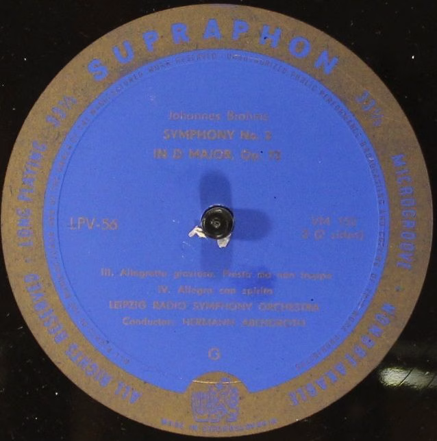 Supraphon LPV 56 - Johannes Brahms, Rundfunk-Sinfonie-Orchester - Image 4