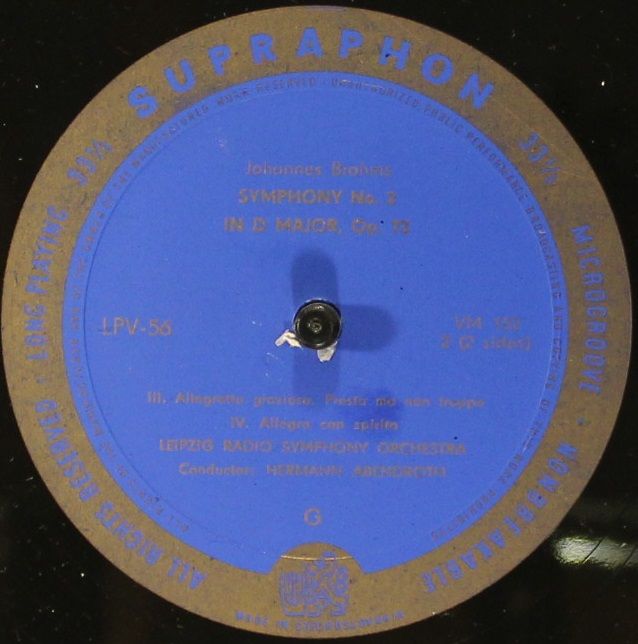Supraphon LPV 56 - Johannes Brahms, Rundfunk-Sinfonie-Orchester - Image 4