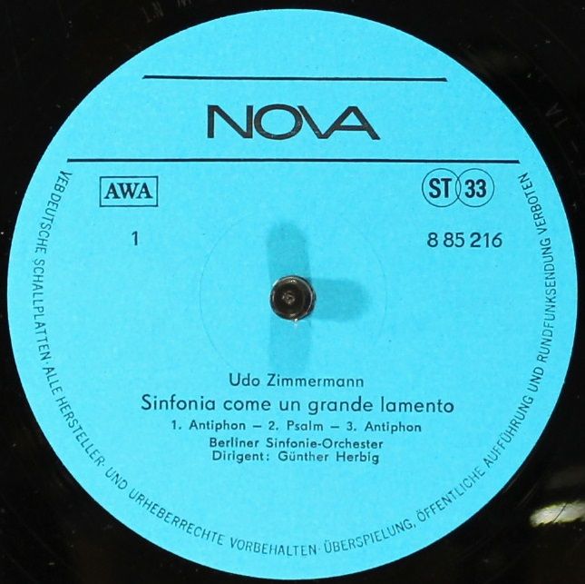 Nova 8 85 216 - Udo Zimmermann - Sinfonia Come Un Grande Lamento - Image 3
