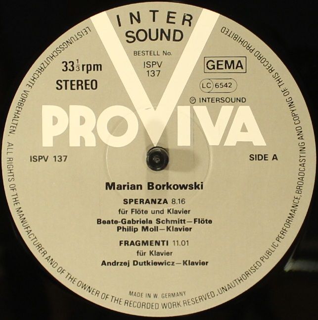 Pro Viva ISPV 137 - Marian Borkowski - Speranza / Fragmenti / Sp - Image 3