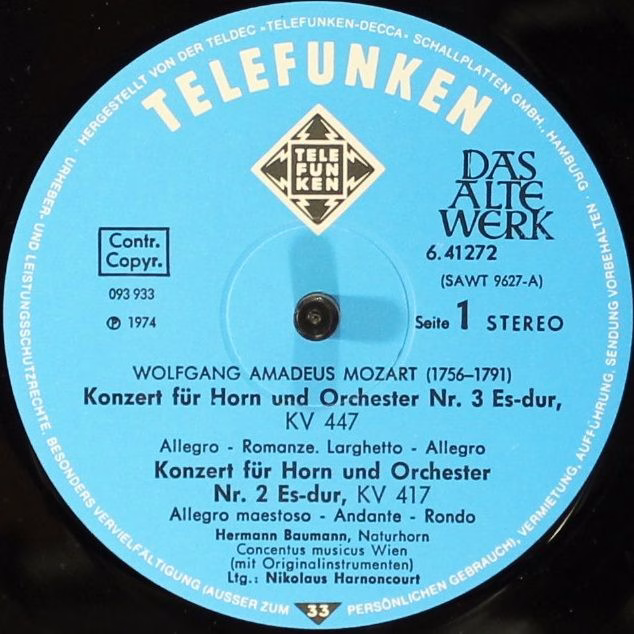 Telefunken SAWT 9627-A - Wolfgang Amadeus Mozart, Hermann Bauman - Image 5