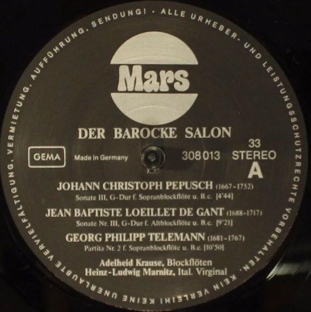 Marus (2) 308 013 - John Baston, Georg Philipp Telemann, Giovann - Image 3