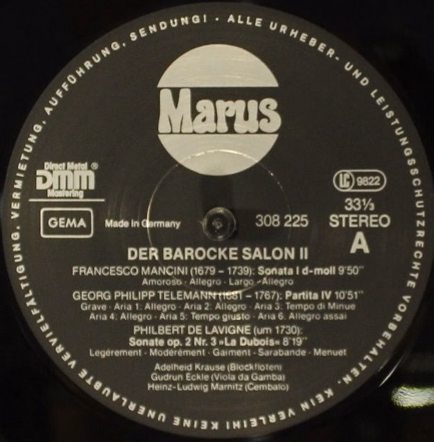 Marus (2) 308 225 D - Francesco Mancini, Georg Philipp Telemann, - Image 3