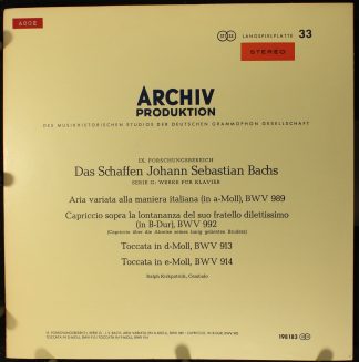Archiv Produktion 198 183 - Johann Sebastian Bach, Ralph Kirkpat
