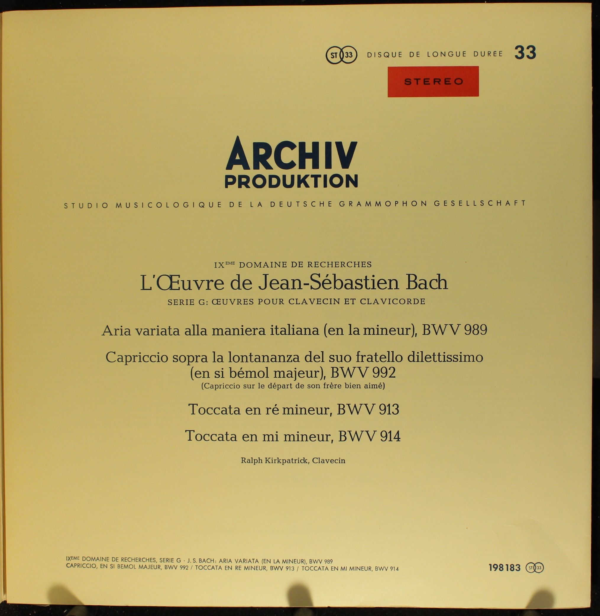 Archiv Produktion 198 183 - Johann Sebastian Bach, Ralph Kirkpat - Image 4