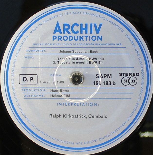 Archiv Produktion 198 183 - Johann Sebastian Bach, Ralph Kirkpat - Image 8