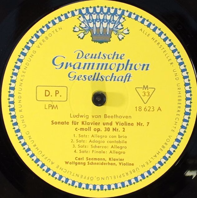 Deutsche Grammophon LPM 18623 - Ludwig van Beethoven, Carl Seema - Image 3