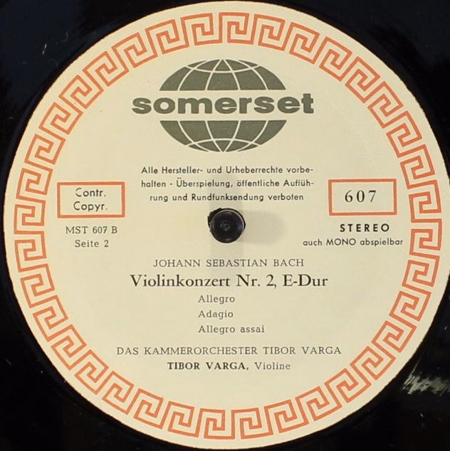 Somerset 607 - Johann Sebastian Bach, Kammerorchester Tibor Varg - Image 4
