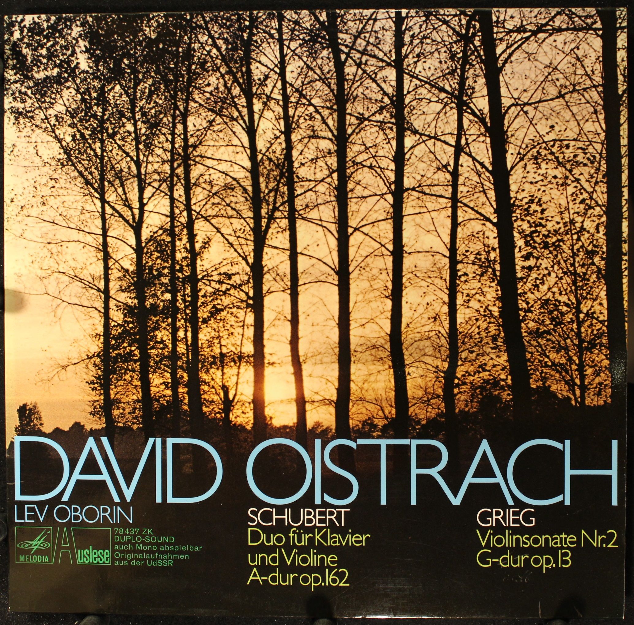 Eurodisc 78 437 ZK - David Oistrach, Lev Oborin, Franz Schubert,