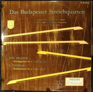 Philips A 01151 L - Budapest String Quartet, Johannes Brahms, An