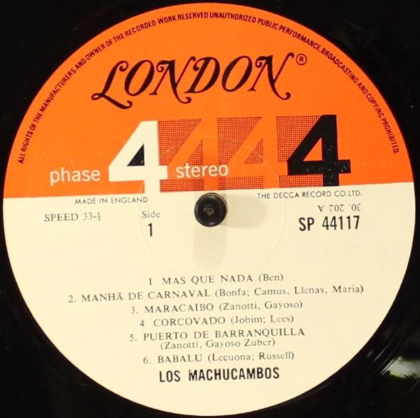 London Records SP 44117 - Los Machucambos - Mucho Gusto - Image 5