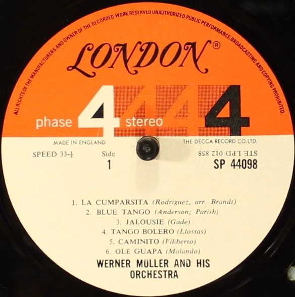 London Records SP 44098 - Werner Müller Und Sein Orchester - Spe - Image 5