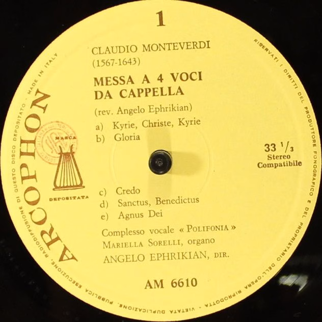 arcophon AM 6610 - Claudio Monteverdi - Messa A Qvattro Voci, Sa - Image 5