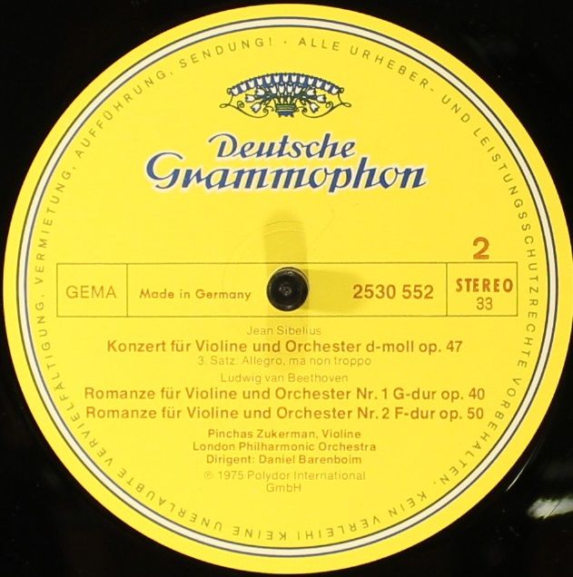 Deutsche Grammophon 2530 552 - Jean Sibelius, Ludwig van Beethov - Image 3