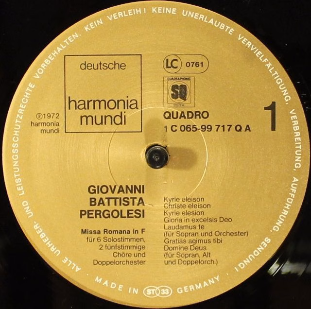 Deutsche Harmonia Mundi 1C 065-99 717 Q - Giovanni Battista Perg - Image 5