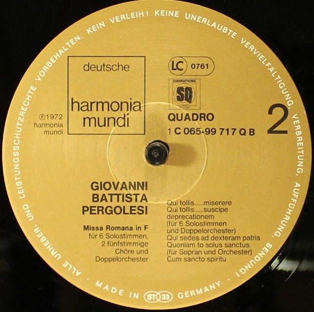 Deutsche Harmonia Mundi 1C 065-99 717 Q - Giovanni Battista Perg - Image 6